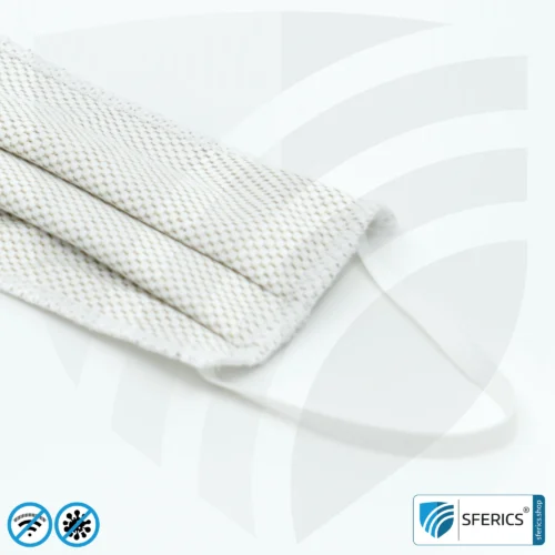 ANTIWAVE MNP protective mask for mouth and nose | shielding fabric with silver for an antibacterial effect through silver ions | 3x maximum hygiene, effectiveness and comfort