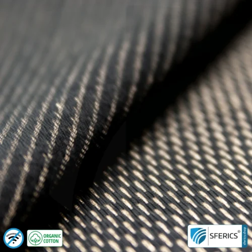 NEW ANTIWAVE OC shielding fabric | black | Ideal for clothing and underwear | HF shielding against electrosmog up to 33 dB | 5G ready!