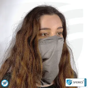 Shielding head protection, stretchable headscarf or headgear | protection up to 51 dB against HF electrosmog (mobile phone, WIFI, LTE) | effective against 5G! 7 Shielding head protection, stretchable headscarf or headgear | protection up to 51 dB against HF electrosmog (mobile phone, WIFI, LTE) | effective against 5G!