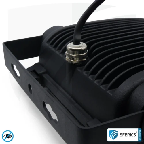 LED floodlight with bracket, black | 35 watt full spectrum daylight | protection class IP65 | 3000 lumens | flicker free | CRI 95 | ideal for great natural brightness in large rooms or as an indirect uplighter