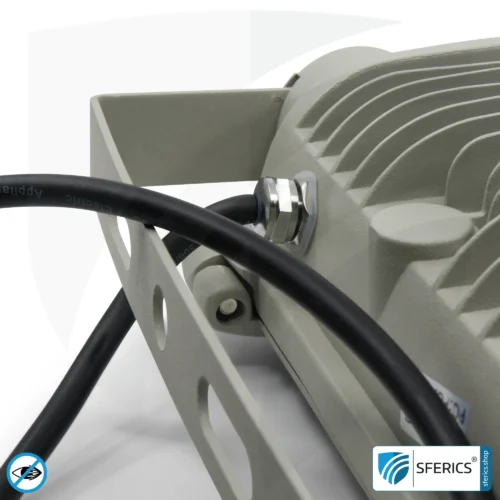 LED floodlight with bracket, gray | 35 watt full spectrum daylight | protection class IP65 | 3000 lumens | flicker free | CRI 95 | ideal for great natural brightness in large rooms or as an indirect uplighter