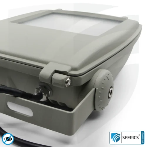 LED floodlight with bracket, gray | 35 watt full spectrum daylight | protection class IP65 | 3000 lumens | flicker free | CRI 95 | ideal for great natural brightness in large rooms or as an indirect uplighter