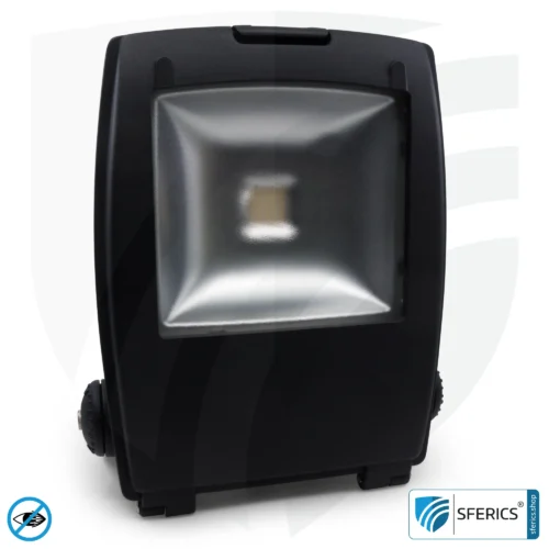 LED floodlight with bracket, black | 35 watt full spectrum daylight | protection class IP65 | 3000 lumens | flicker free | CRI 95 | ideal for great natural brightness in large rooms or as an indirect uplighter