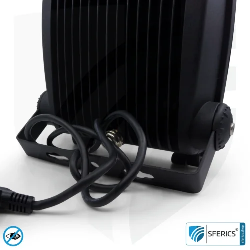 LED floodlight with bracket, black | 35 watt full spectrum daylight | protection class IP65 | 3000 lumens | flicker free | CRI 95 | ideal for great natural brightness in large rooms or as an indirect uplighter