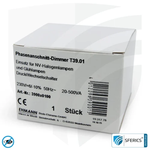 LED dimmers | Flush-mounted light controller for dimmable 230 volt LED lamps | Leading edge dimmer as dimmer insert (TRIAC)