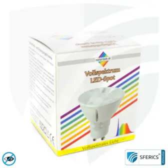 6,5 watt LED spot full spectrum 3step | dimmable with LED dimmer | bright as 35 watts, 510 lumens | CRI >93 | flicker free | daylight | GU10 | business quality 15 6,5 watt LED spot full spectrum 3step | dimmable with LED dimmer | bright as 35 watts, 510 lumens | CRI over 93 | flicker free | daylight | GU10 | business quality