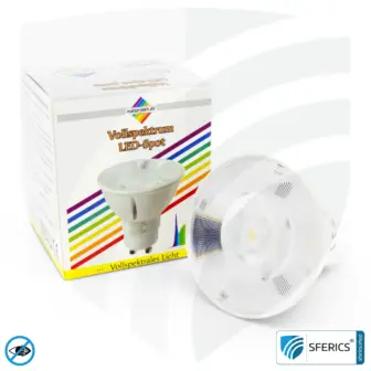 6,5 watt LED spot full spectrum 3step | dimmable with LED dimmer | bright as 35 watts, 510 lumens | CRI >93 | flicker free | daylight | GU10 | business quality 17 6,5 watt LED spot full spectrum 3step | dimmable with LED dimmer | bright as 35 watts, 510 lumens | CRI over 93 | flicker free | daylight | GU10 | business quality