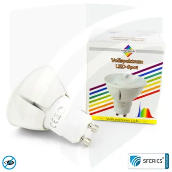 6,5 watt LED spot full spectrum 3step | dimmable with LED dimmer | bright as 35 watts, 510 lumens | CRI >93 | flicker free | daylight | GU10 | business quality 14 6,5 watt LED spot full spectrum 3step | dimmable with LED dimmer | bright as 35 watts, 510 lumens | CRI over 93 | flicker free | daylight | GU10 | business quality
