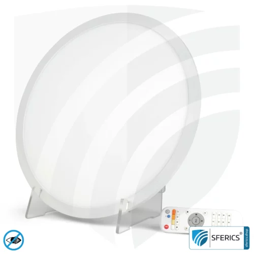 LED feel-good daylight lamp LENA 500 | revitalizing light shower + light therapy for lack of light | Effective solution against winter blues | Full spectrum daylight with 10.000 lux from a distance of 40 cm | dimmable | flicker free | CRI >95 | standing and hanging applicable