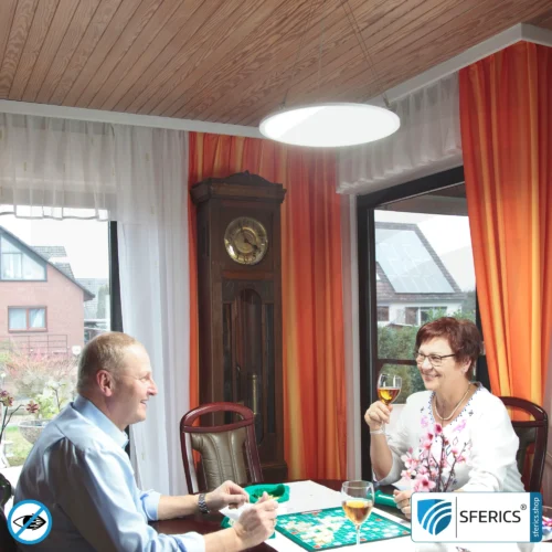 LED feel-good daylight lamp LENA| vitalising light shower + light therapy for light deficiency | full-spectrum daylight up to 10,000 lux | dimmable | flicker-free | CRI over 95 | can be used vertically or suspended