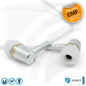 Air Tube In-Ear Stereo Headset with Microphone | AirTube CLASSIC | radiation-free technology without electrosmog | white-silver | with jack plug 14 Air Tube In-Ear Stereo Headset with Microphone | Air Tube CLASSIC | radiation-free technology without electrosmog | white-silver | with jack plug