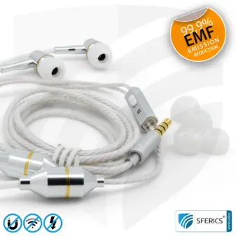 Air Tube In-Ear Stereo Headset with Microphone | AirTube CLASSIC | radiation-free technology without electrosmog | white-silver | with jack plug 20 Air Tube In-Ear Stereo Headset with Microphone | Air Tube CLASSIC | radiation-free technology without electrosmog | white-silver | with jack plug