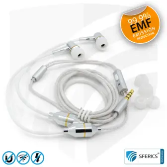 Air Tube In-Ear Stereo Headset with Microphone | AirTube CLASSIC | radiation-free technology without electrosmog | white-silver | with jack plug 15 Air Tube In-Ear Stereo Headset with Microphone | Air Tube CLASSIC | radiation-free technology without electrosmog | white-silver | with jack plug