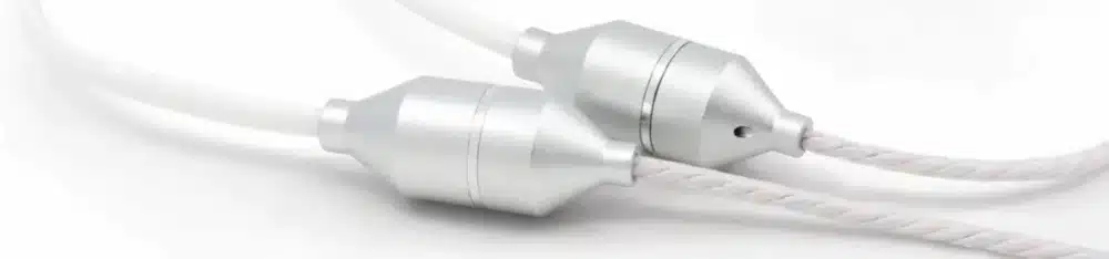 Air Tube Stereo Headset with Microphone | Air Tube MINI | radiation-free technology without electrosmog | white-silver | with jack plug