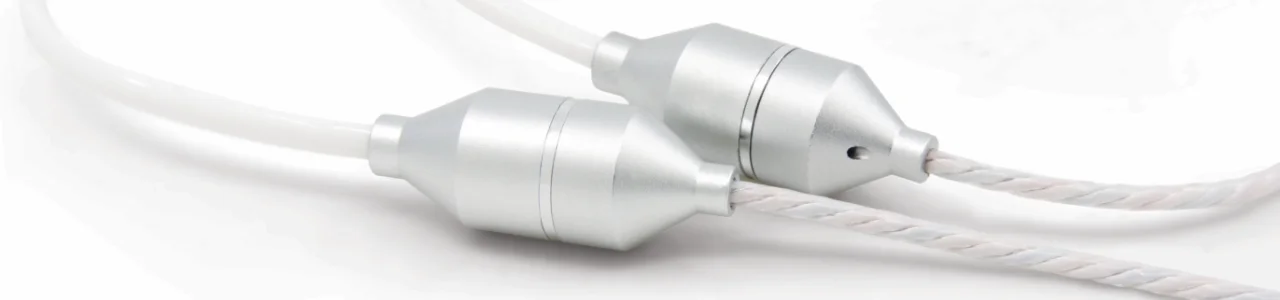 Air Tube Stereo Headset with Microphone | Air Tube MINI | radiation-free technology without electrosmog | white-silver | with jack plug