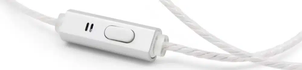 Air Tube In-Ear Stereo Headset with Microphone | SMART | radiation-free technology without electrosmog | white-silver | with jack plug