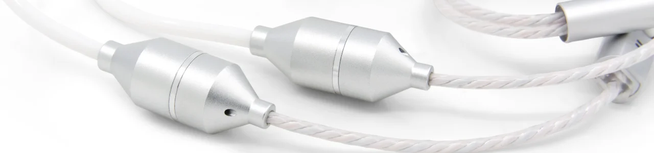Air Tube In-Ear Stereo Headset with Microphone | SMART | radiation-free technology without electrosmog | white-silver | with jack plug