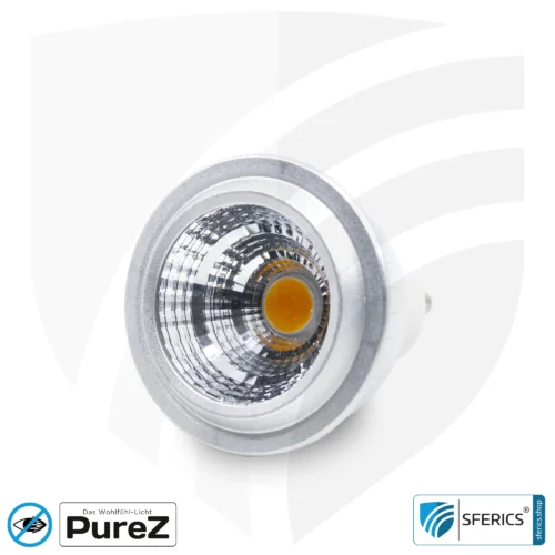 6 watt LED spot Pure-Z NEO| bright as 40 watts, 480 lumens | CRI 97 | flicker-free | warm white | GU10