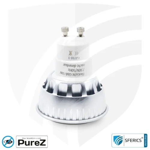 6 watt LED spot Pure-Z NEO| bright as 40 watts, 480 lumens | CRI 97 | flicker-free | warm white | GU10