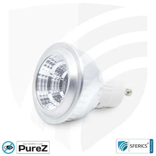 6 watt LED spot Pure-Z NEO| bright as 40 watts, 480 lumens | CRI 97 | flicker-free | warm white | GU10
