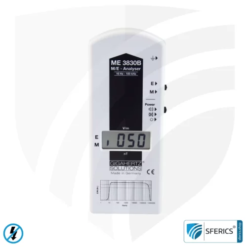 LF ANALYSER ME3830B | Low frequency meter for electromagnetic smog | Detection of alternating electric fields and magnetic fields | Measuring range 16 Hz to 100 kHz