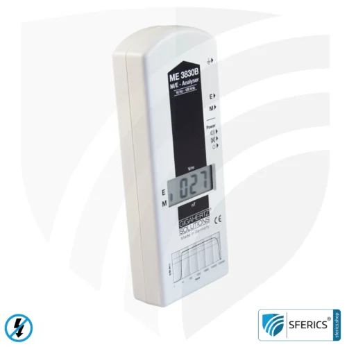 LF ANALYSER ME3830B | Potential-free low frequency meter for electromagnetic smog | Detection of alternating electric fields and magnetic fields | Measuring range 16 Hz to 100 kHz
