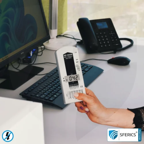 LF ANALYSER ME3830B | Potential-free low frequency meter for electromagnetic smog | Detection of alternating electric fields and magnetic fields | Measuring range 16 Hz to 100 kHz