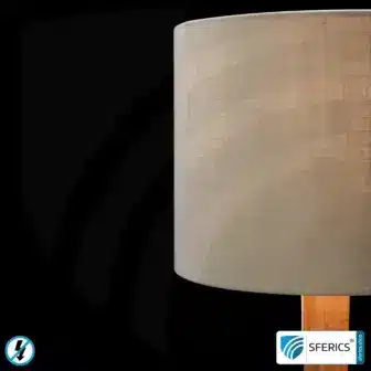 Shielded table lamp ROME made of beechwood | Cylinder shape | NATURAL lampshade | made of natural cotton/linen (nettle fabric) | E27 socket 8 Shielded table lamp made of beechwood | Cylindrical shape | NATURAL lampshade | made of natural cotton/linen (nettle fabric) | E27 socket