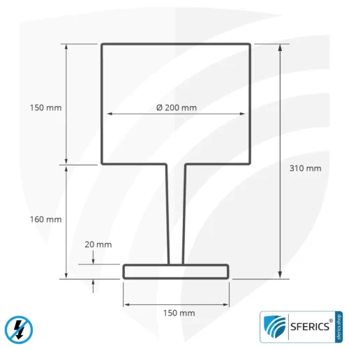Shielded table lamp made of beechwood | Cylindrical shape | NATURAL lampshade | made of natural cotton/linen (nettle fabric) | E27 socket