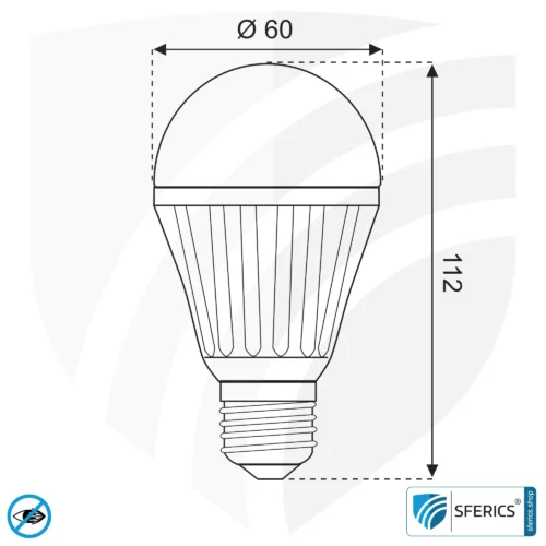 8 Watt LED Full Spectrum, Dimmable (TRIAC) | As Bright as 60 Watts, 560 Lumens | CRI 97 | Low Flicker | Daylight | E27 | Business Quality