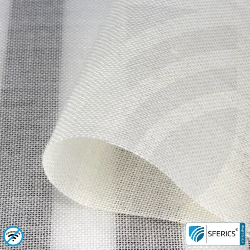 ULTIMA_ARBOR Shielding Fabric | maximally ecological, made from LENZING ECOVERO viscose fibres | ideal for making curtains and room dividers | RF shielding attenuation against electromagnetic smog up to 42 dB | 5G ready!