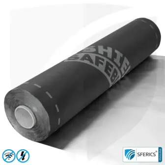 Shielding Underlay Membrane SAFEBUILD® U230 | RF Shielding from Electromagnetic Fields up to 111 dB | Membrane with aluminium. Width 90 cm. Effective against 5G! 10 SAFEBUILD® U230 Shielding Membrane | HF Shielding from Electromagnetic Fields up to 111 dB | Membrane with aluminium. Width 90 cm. Effective against 5G!