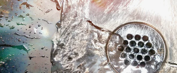 Water into the drain