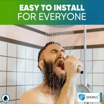Shower Head DELUXE UPGRADE SET 10 Legio | ecoturbino® | ET10L Water Saving Adapter + Designer Handheld Showerhead - Hand Shower 17 Easy to install