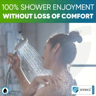 Shower Head DELUXE UPGRADE SET 10 Legio | ecoturbino® | ET10L Water Saving Adapter + Designer Handheld Showerhead - Hand Shower 16 Without loss of comfort