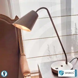 Shielded Table Lamp AMSTERDAM | silver | modern design with stylish elements in brushed steel + aluminum | flexible joints, rotatable in all directions | G9 socket 13 Shielded Table Lamp AMSTERDAM | silver | modern design with stylish elements in brushed steel + aluminum | flexible joints, rotatable in all directions | G9 socket