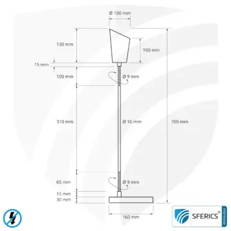 Shielded Table Lamp AMSTERDAM | silver | modern design with stylish elements in brushed steel + aluminum | flexible joints, rotatable in all directions | G9 socket 14 Shielded Table Lamp AMSTERDAM | silver | modern design with stylish elements in brushed steel + aluminum | flexible joints, rotatable in all directions | G9 socket