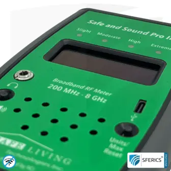 SAFE AND SOUND PRO 2 Electrosmog Detector | Unique measuring range up to 3.180.000 µW/m² | Semi-professional broadband HF measuring device for beginners | Detection of EMF radiation up to 8 GHz, including 5G! | Latest Model 2024 19 SAFE AND SOUND PRO 2 Electrosmog Detector | Unique measuring range up to 3.180.000 µW/m² | Semi-professional broadband HF measuring device for beginners | Detection of EMF radiation up to 8 GHz, including 5G! | Model 2025