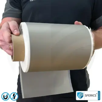 Magnetic field shielding film M2L | very thin, two-layer film for effective shielding attenuation of magnetic fields | 21 cm width 10 Magnetic field shielding film M2L | very thin, two-layer film for effective shielding attenuation of magnetic fields | 21 cm width