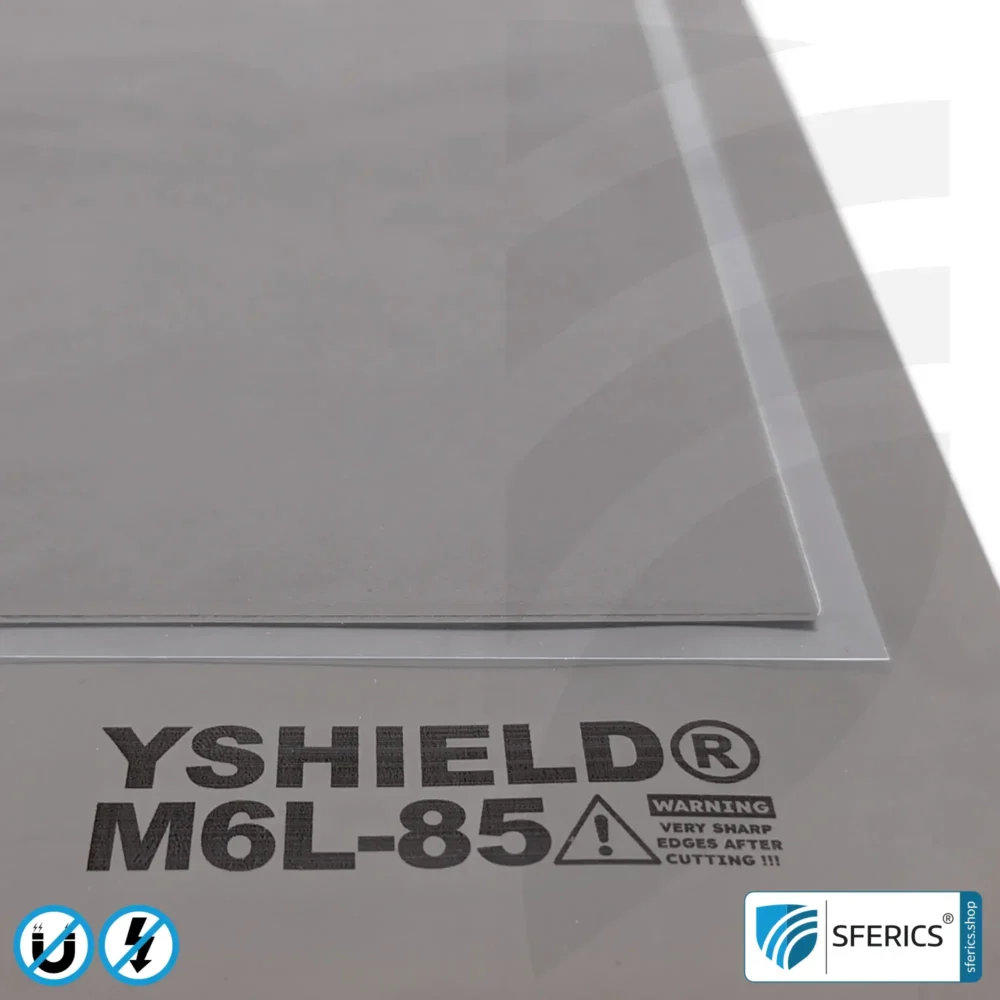 Magnetic field shielding plate M6L-85 | 80 x 55 cm | six-layered, laminated, and highly resistant