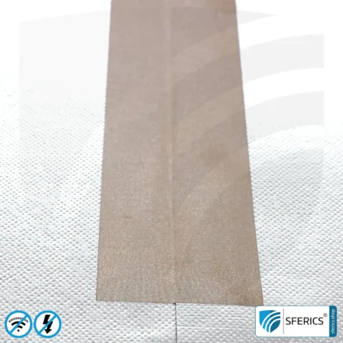 Shielding tape HNX50 for web edges, self-adhesive | Optimization of shielding attenuation for overlapping seam edges | 50 m length