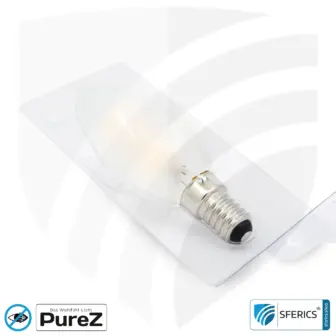 4 watt LED filament candle Pure-Z NEO | bright as 38 watts, 400 lumens | CRI 97 | flicker-free | warm white | E14 14 4 watt LED filament candle Pure-Z NEO | bright as 38 watts, 400 lumens | CRI 97 | flicker-free | warm white | E14 | frosted