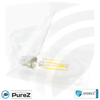 4 watt LED filament candle Pure-Z NEO | bright as 38 watts, 400 lumens | CRI 97 | flicker-free | warm white | E14 13 4 watt LED filament candle Pure-Z NEO | bright as 38 watts, 400 lumens | CRI 97 | flicker-free | warm white | E14 | clear