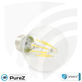 8,2 watt LED filament Pure-Z NEO | bright as 66 watts, 830 lumens | CRI 97 | flicker-free | warm white | E27 14 8,2 watt LED filament Pure-Z NEO | bright as 66 watts, 830 lumens | CRI 97 | flicker-free | warm white | E27 | clear