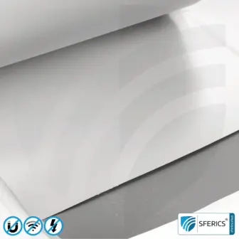 Magnetic Field Shielding Foil M2A | Very thin, two-layer foil for effective magnetic field shielding | Aluminum surface for very high RF shielding attenuation | 21 cm width | groundable 13 Magnetic Field Shielding Foil M2A | Very thin, two-layer foil for effective magnetic field shielding | Aluminum surface for very high RF shielding attenuation | 21 cm width | groundable