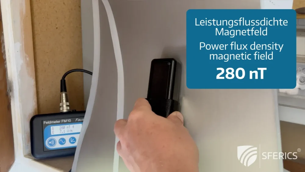 Magnetic Field Measurement 1 – with Magnetic Field Shielding Foil (2 layers)