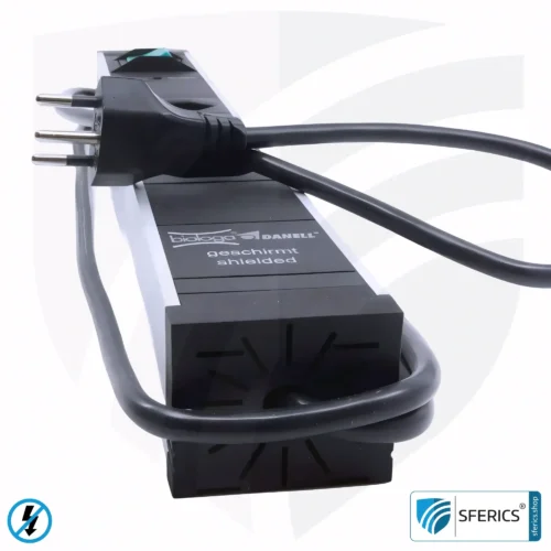 4-Way Power Strip, shielded LF | with On/Off Switch | Type J Plug for Switzerland, Liechtenstein and more