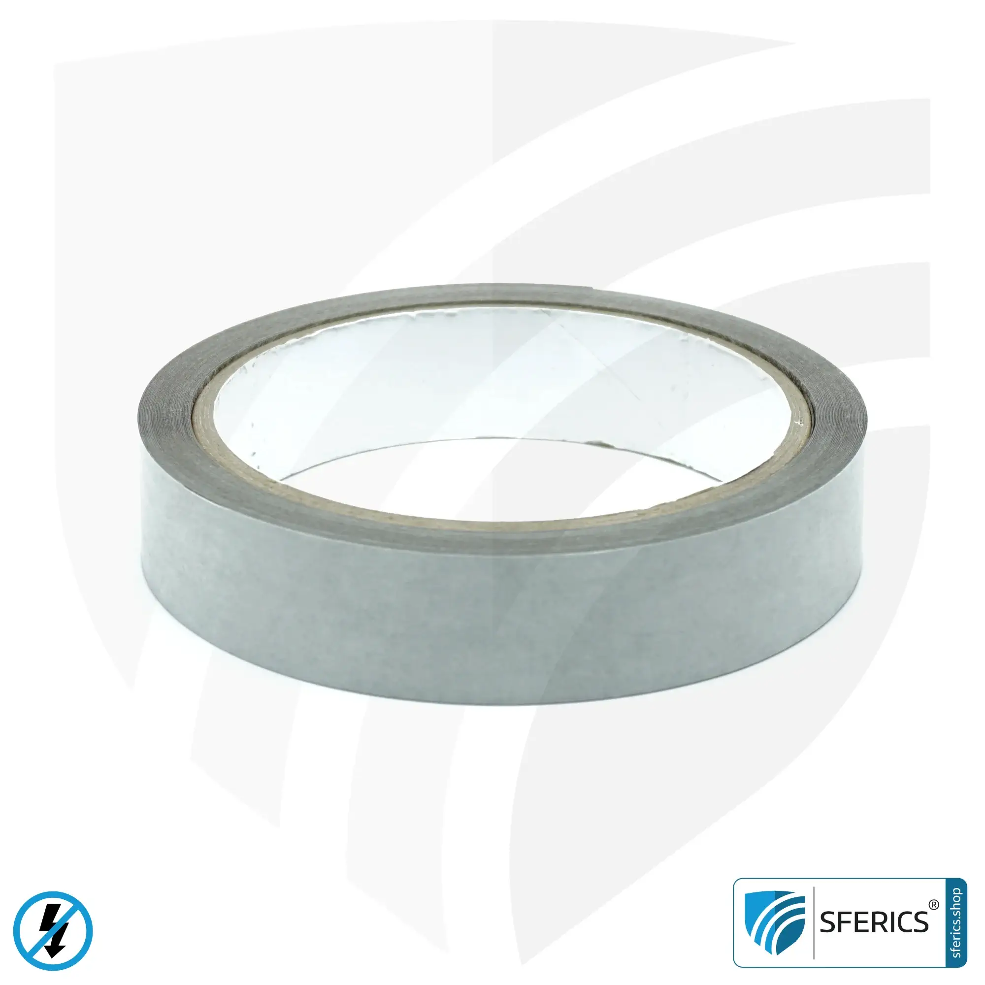 Grounding strap EB1, self-adhesive | grounding of shielding paint, shielding netting oder shielding fleece | 10 meters in length 6 Grounding strap EB1, self-adhesive | grounding of shielding paint, shielding netting, shielding fleece, etc.