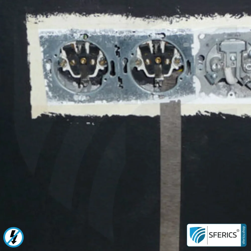 Grounding strap EB1, self-adhesive | grounding of shielding paint, shielding netting, shielding fleece, etc.