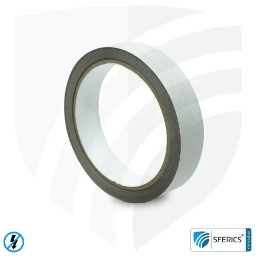 Grounding strap EB1, self-adhesive | grounding of shielding paint, shielding netting oder shielding fleece | 10 meters in length 1 Grounding strap EB1, self-adhesive | grounding of shielding paint, shielding netting, shielding fleece, etc.